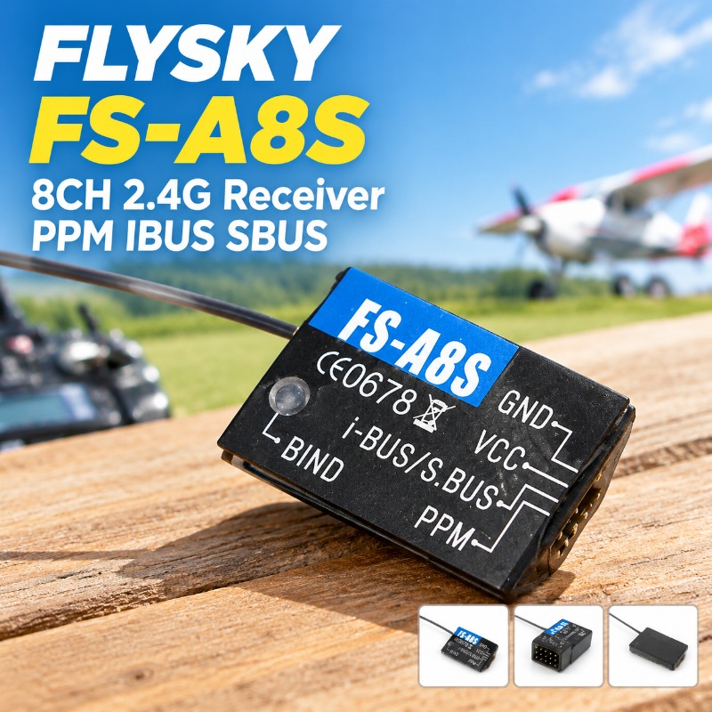 FS-A8S 2.4G 8CH Mini RC Receiv - Drone Racing Receiver 评论和价格